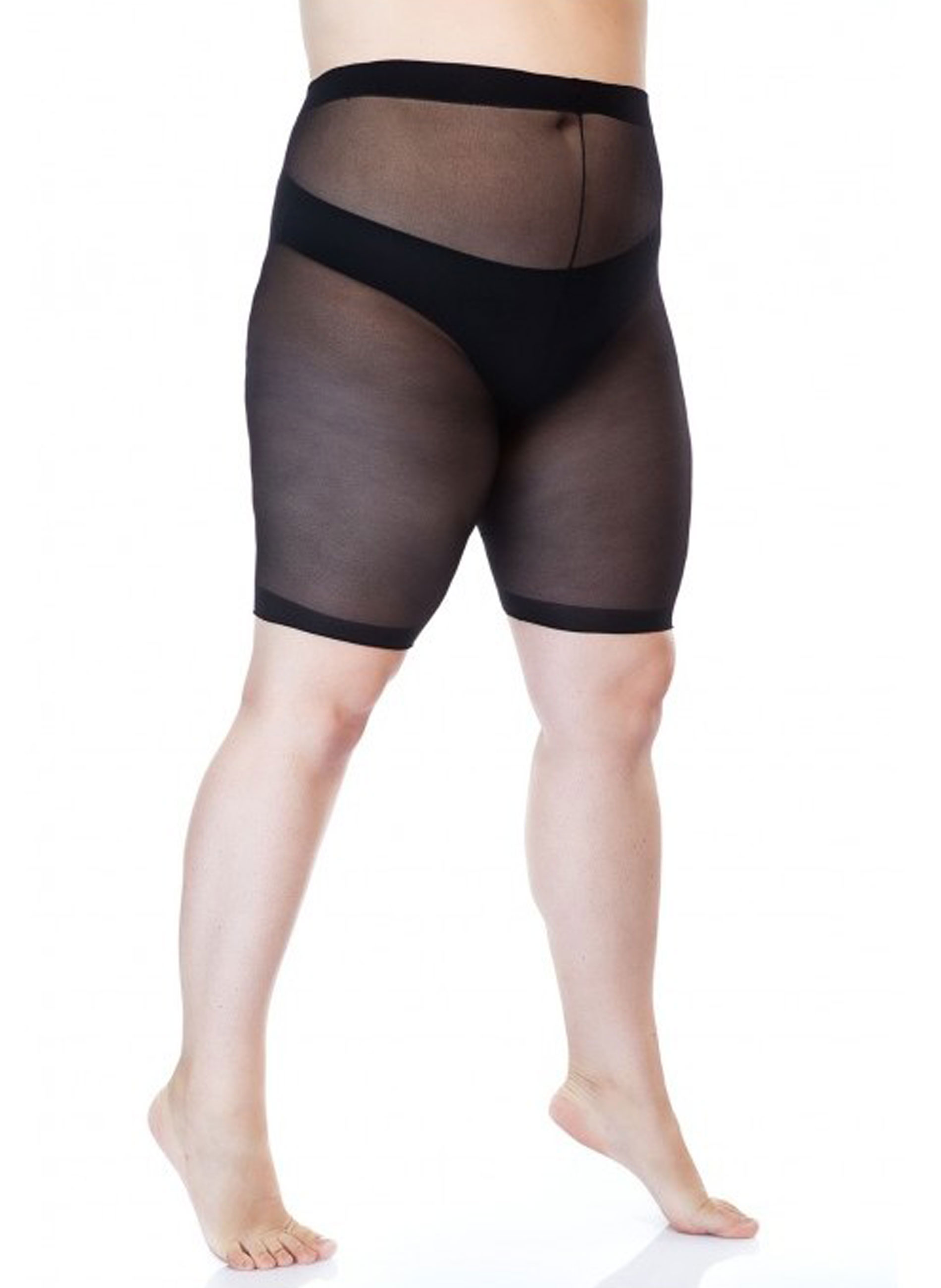 Μαύρο Slimming Shorts για Περιφέρεια 170-200 εκατοστά