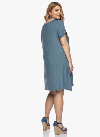 Jersey Φόρεμα Μπλε Casual 2021_03_30-Maniagz3583 Maniags