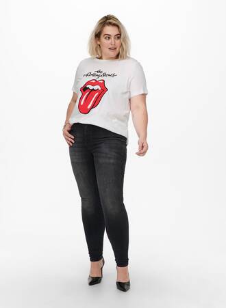 T-shirt Λευκό Rolling Stones 15241573_BrightWhite_005_ProductLarge Maniags