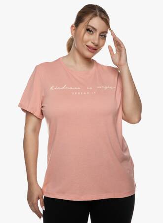 Βαμβακερό T-Shirt Ροζ Maniags