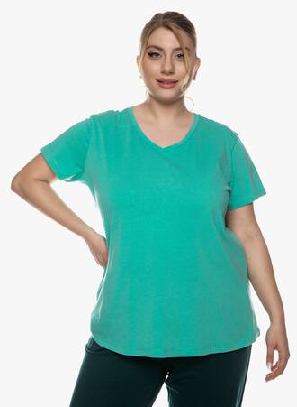 Βαμβακερό T-shirt Πράσινο Maniags