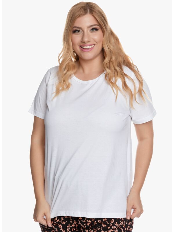 Βαμβακερό T-shirt Λευκό Maniags