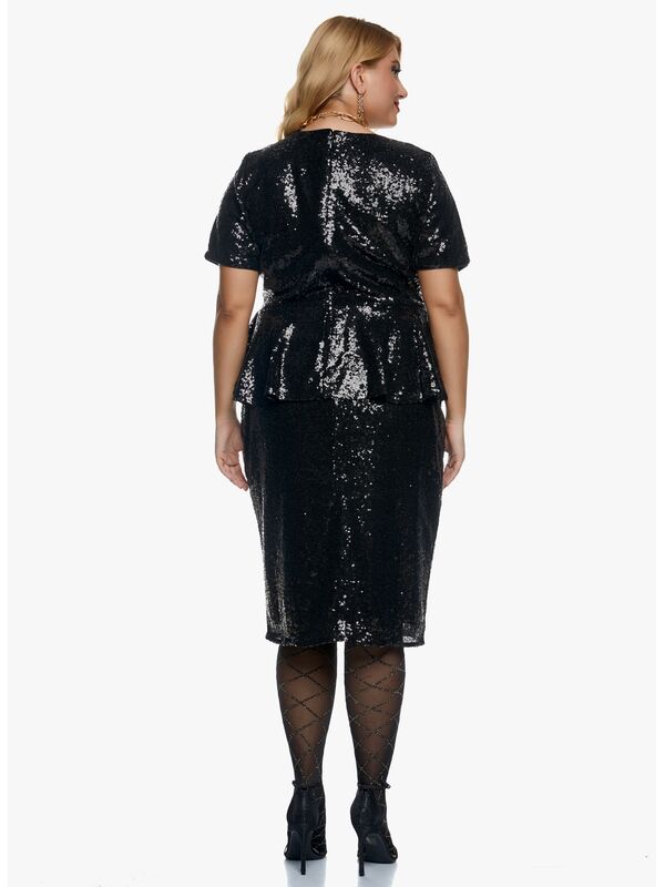 Midi φόρεμα Μαύρο Παγιέτα 2020_11_02_Maniags_0953 Maniags