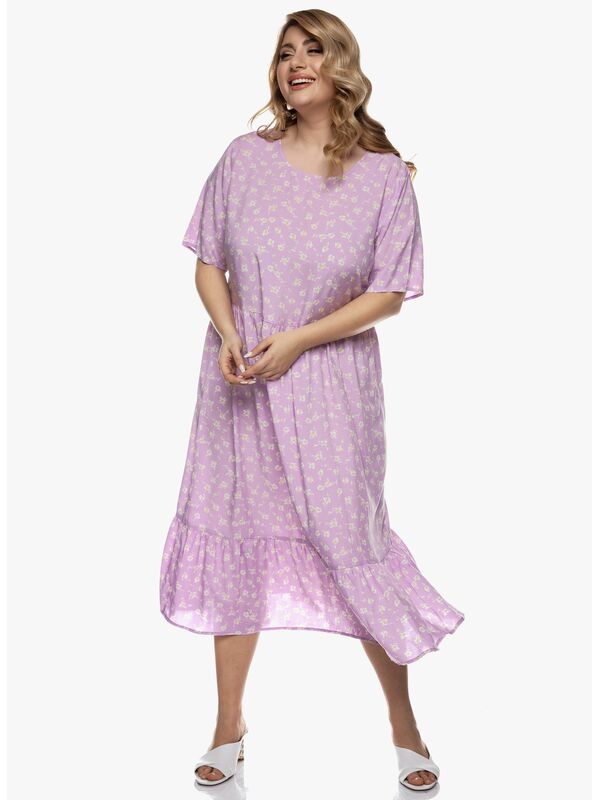Φόρεμα Βισκόζης Ροζ Φλοράλ 2022_03_23-28-Maniags0267 Maniags