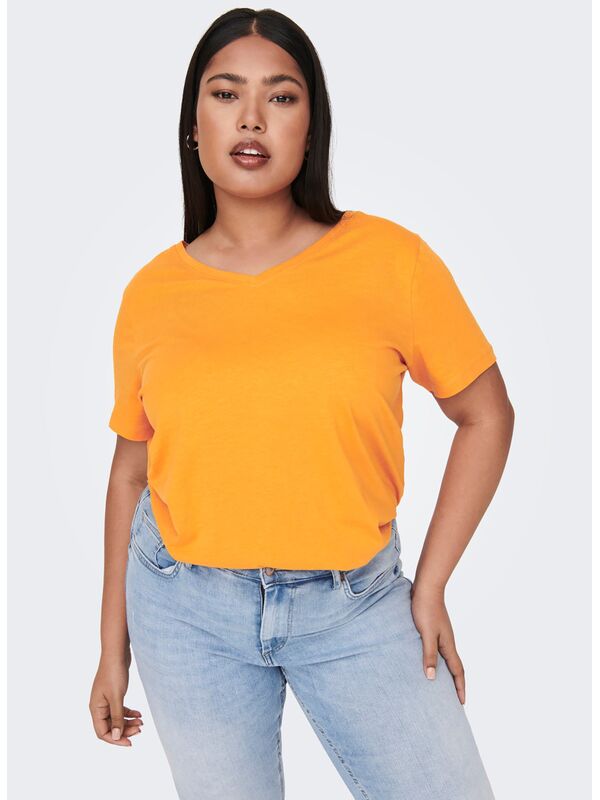 T-shirt Ανοιχτό Πορτοκαλί Maniags