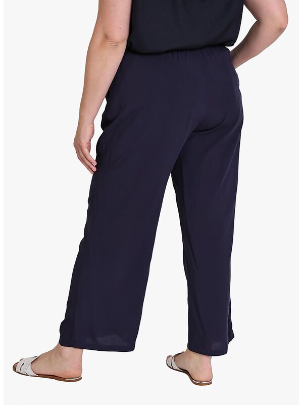 Παντελόνι Βισκόζης Navy pantalon-bleu-marine-straight-fit-only-carmakoma-9650082-02 Maniags