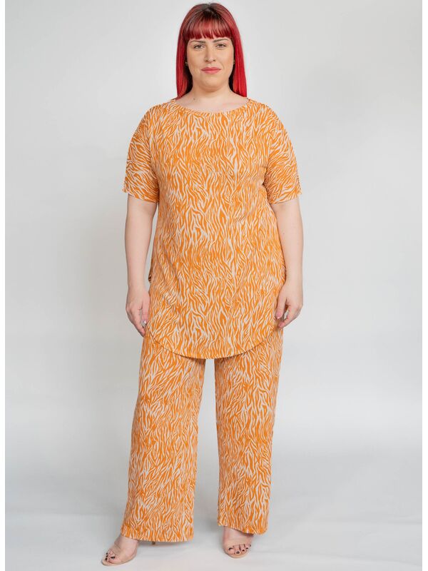 Παντελόνα Animal Print Πορτοκαλί Maniags