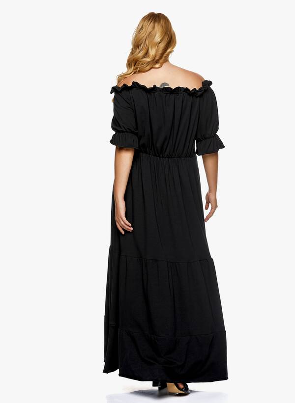 Μάξι Φόρεμα Έξωμο Μαύρο 2021_06_25_Maniagz-II2830 Maniags