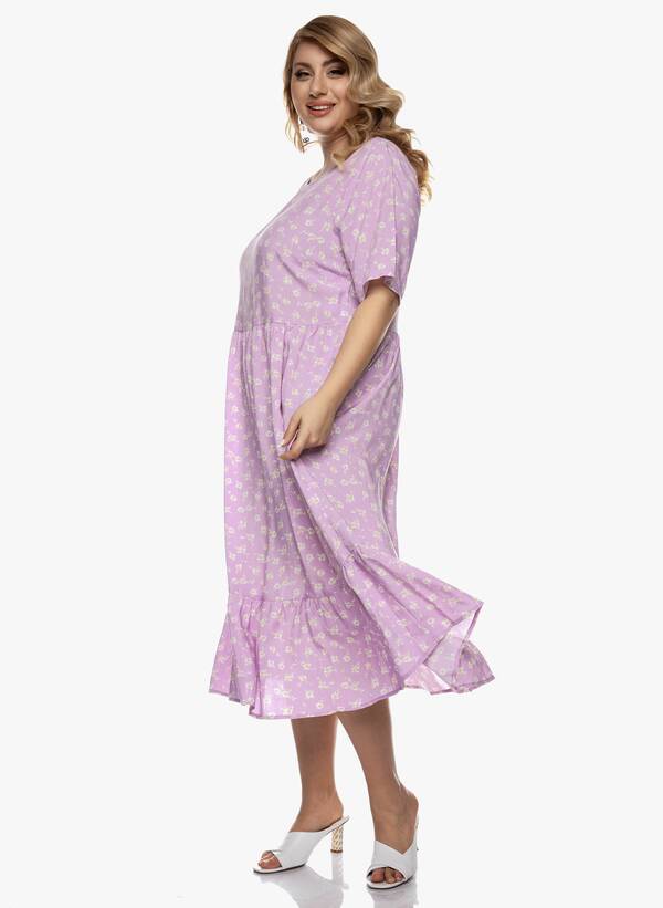 Φόρεμα Βισκόζης Ροζ Φλοράλ 2022_03_23-28-Maniags0266 Maniags