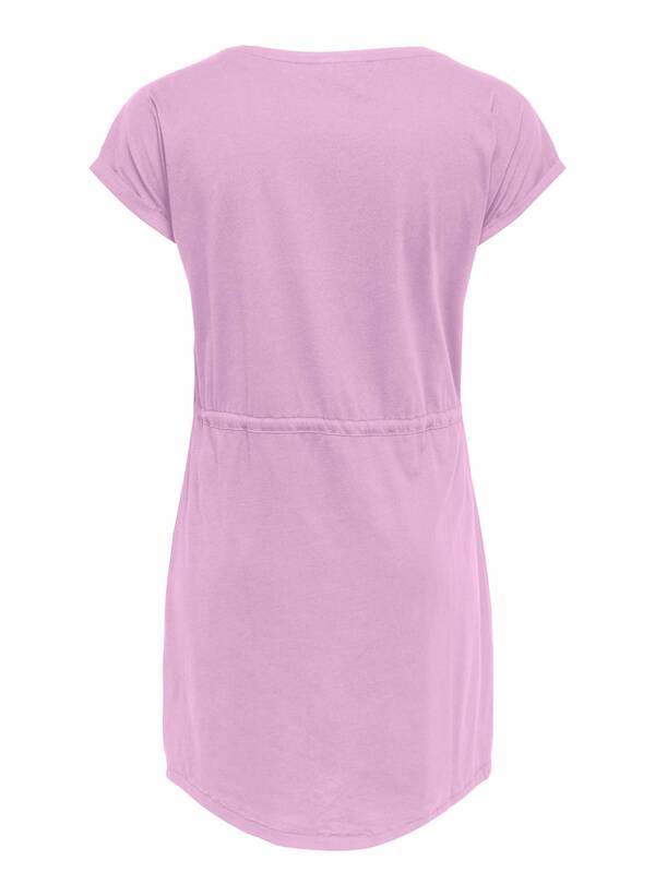 Κοντομάνικο Φόρεμα Ροζ με Ζωνάκι on__3950946__back Maniags