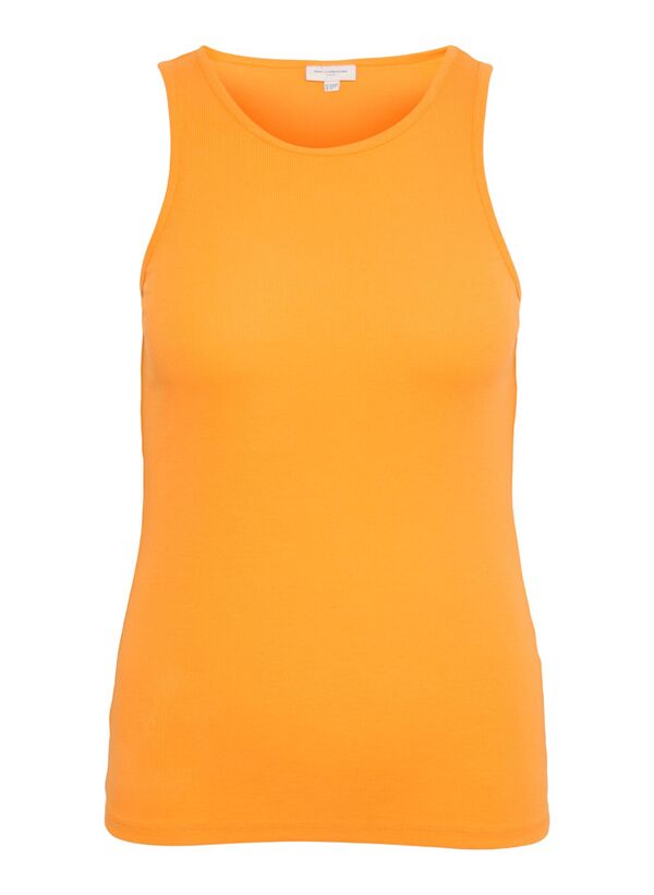 Tank Top Ανοιχτό Πορτοκαλί Ribbed on__4176557__front Maniags