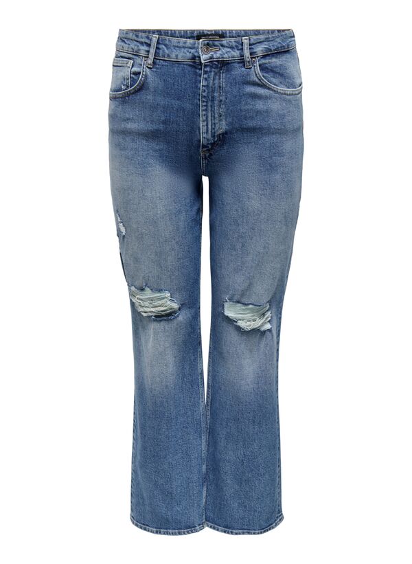 Τζιν Παντελόνι Straight Fit με Σκισίματα only-jeansstraightfit-blue Maniags
