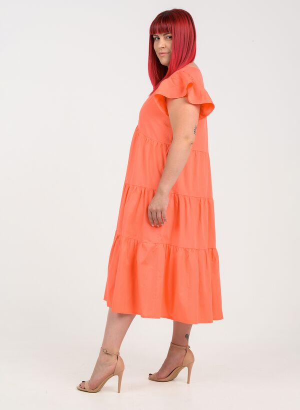 Φόρεμα Κοραλί Ποπλίνα ROUXA_X6424 Maniags