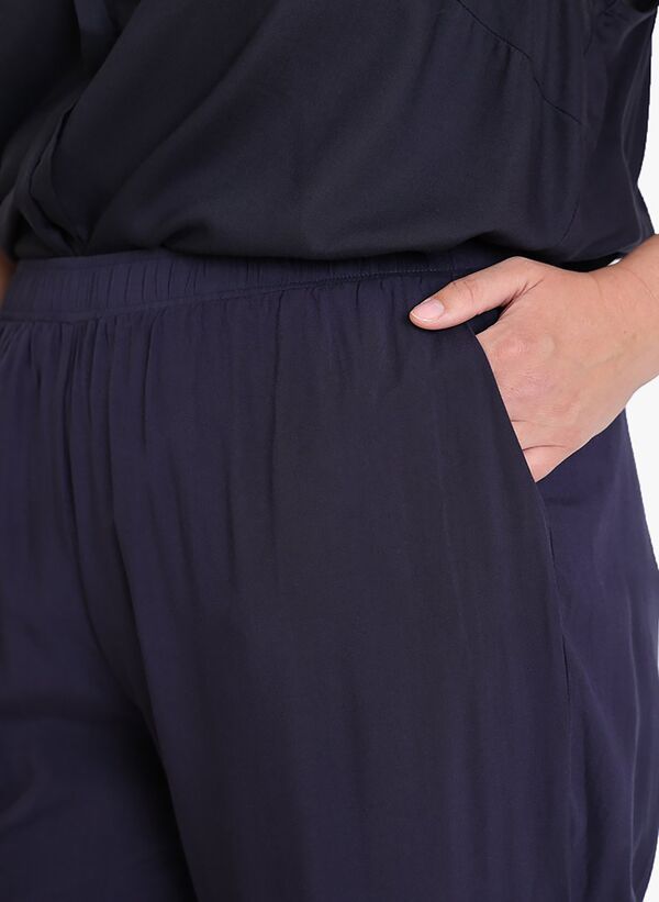 Παντελόνι Βισκόζης Navy pantalon-bleu-marine-straight-fit-only-carmakoma-9650082-03 Maniags