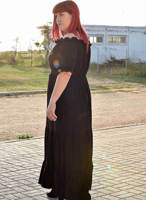 Μάξι Φόρεμα Έξωμο Μαύρο Untitled-16 Maniags